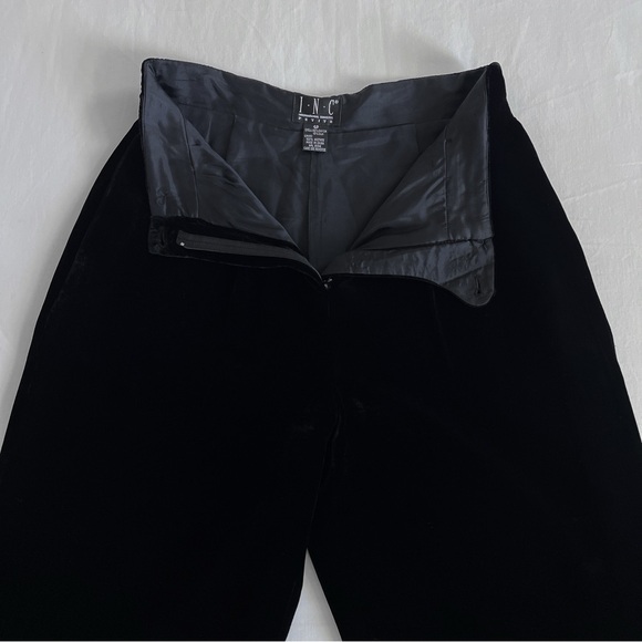 INC International Concepts Petite Velvet Trousers | Black | Size 4P | EUC - Picture 4 of 13